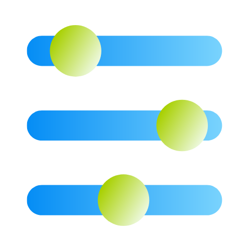 Horizontal Sliding Gauges Icon