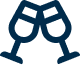 Champagne Cheers Icon - Dark Navy