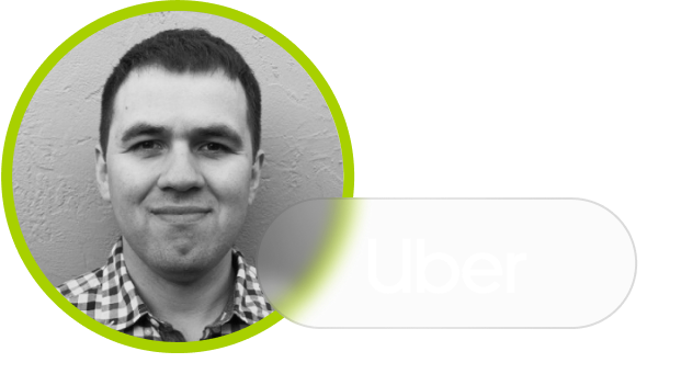 Patrick, Uber pictured in a green circle