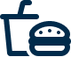 Burger and Shake Icon - Dark Navy