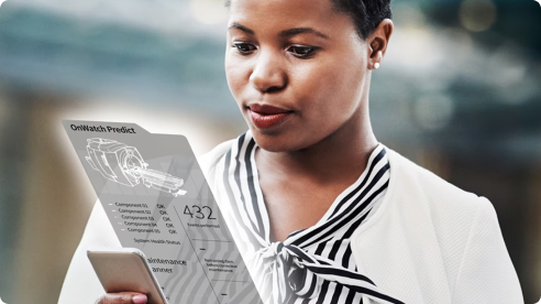 woman looking at phone