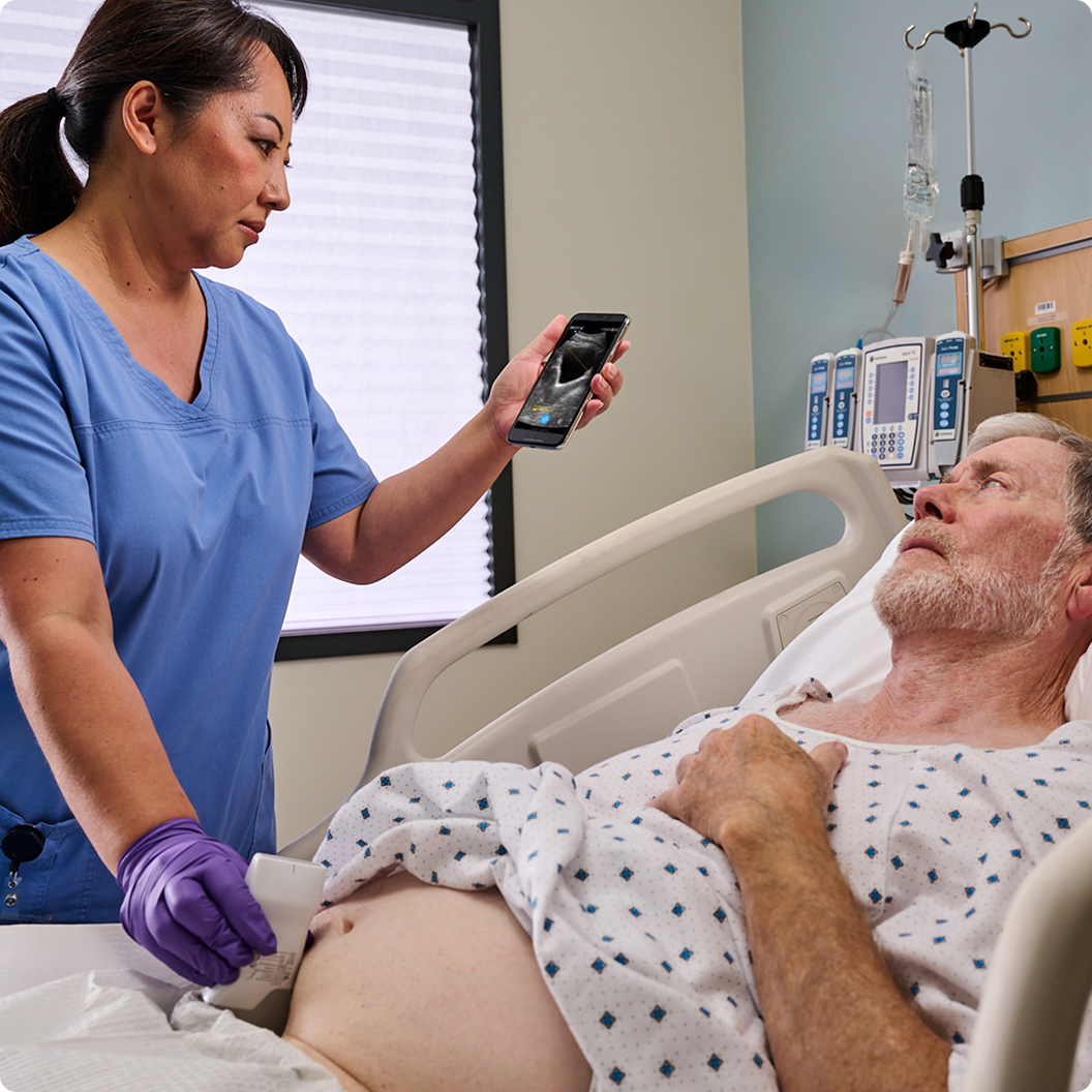 medical professional and patient