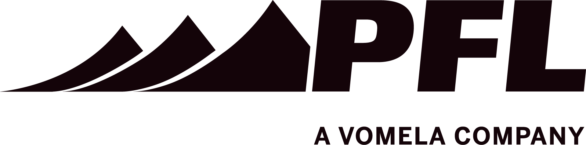 PFL logo featuring three stylized mountain peaks and the text "A Vomela Company".