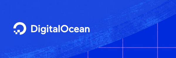 DigitalOcean email header with blue background