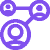 Solid purple banner shape.