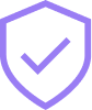Security shield with checkmark icon.