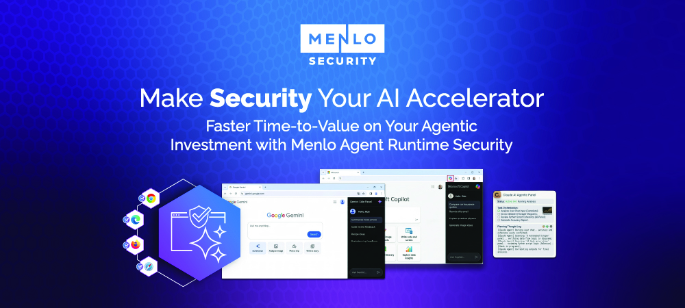 Menlo Elevate Awards, purple star award with Menlo Security logo