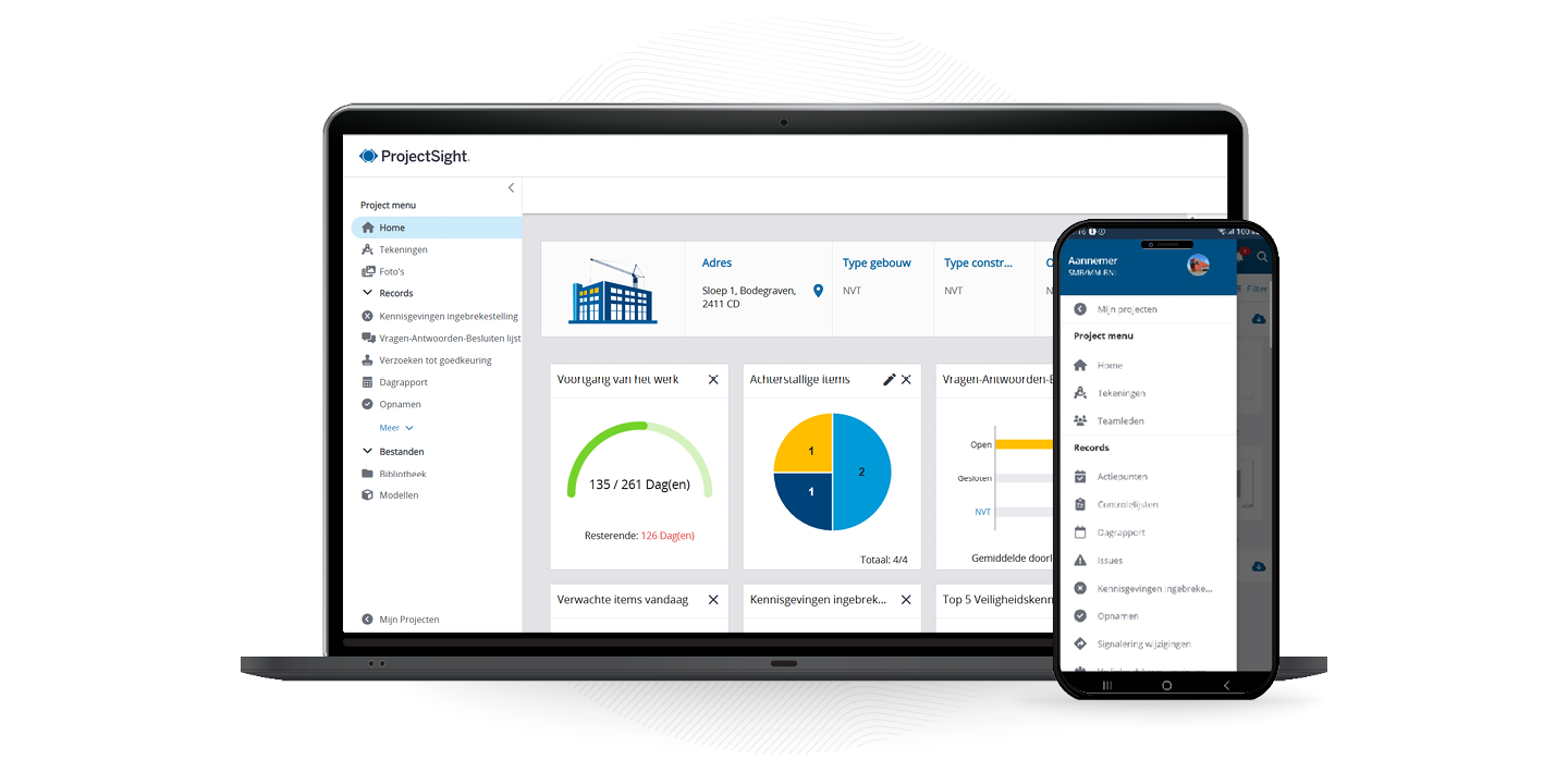 Trimble projectsight op mobiel and tablet