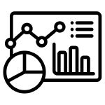 Icon depicting graphs and charts