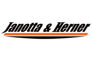 Janotta & Herner logo in orange text on a black background.