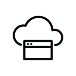 icon showing cloud software