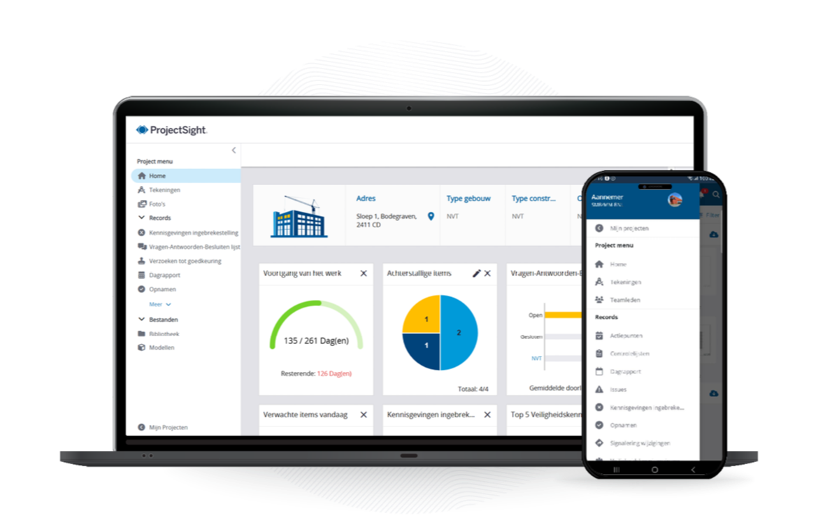 Tablet met Trimble ProjectSight