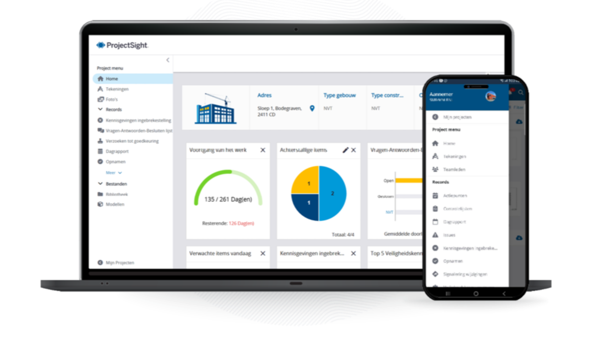 Tablet met Trimble ProjectSight