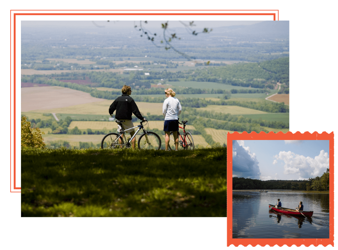 Collage of students enjoying their views