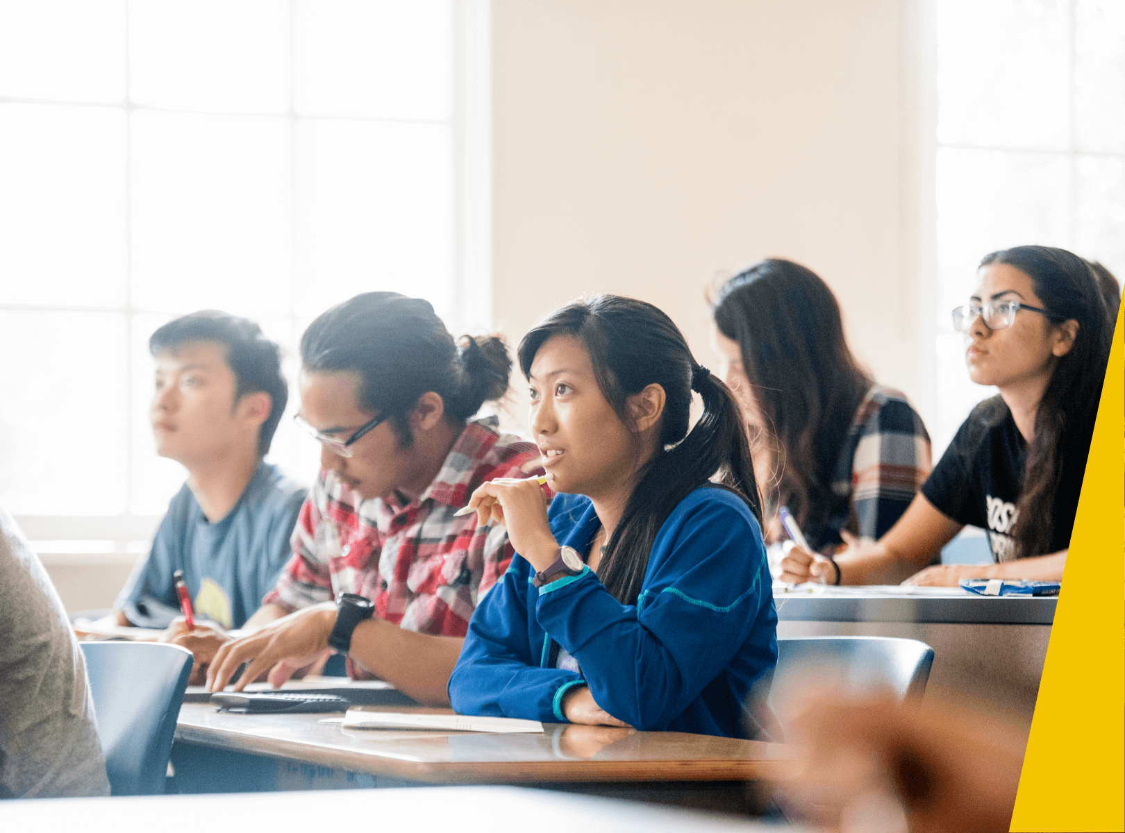 Students in a classroom.