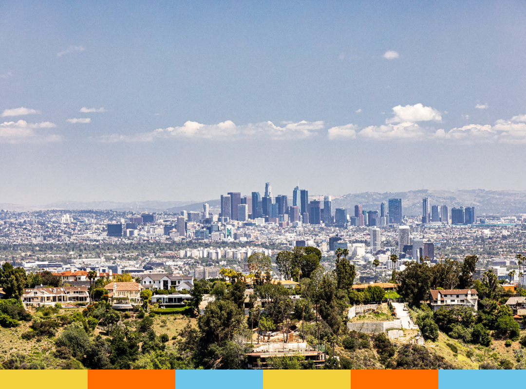 Aerial view of Los Angeles, CA