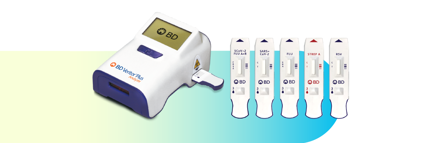 This image shows the BD Veritor Plus Analyzer and Assays