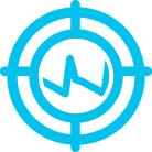 Blue target icon with an arterial wave symbol in the center.