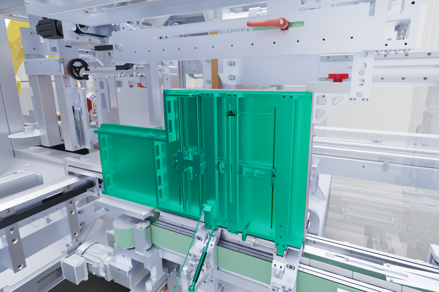 Image of upstacker clearout mechanism