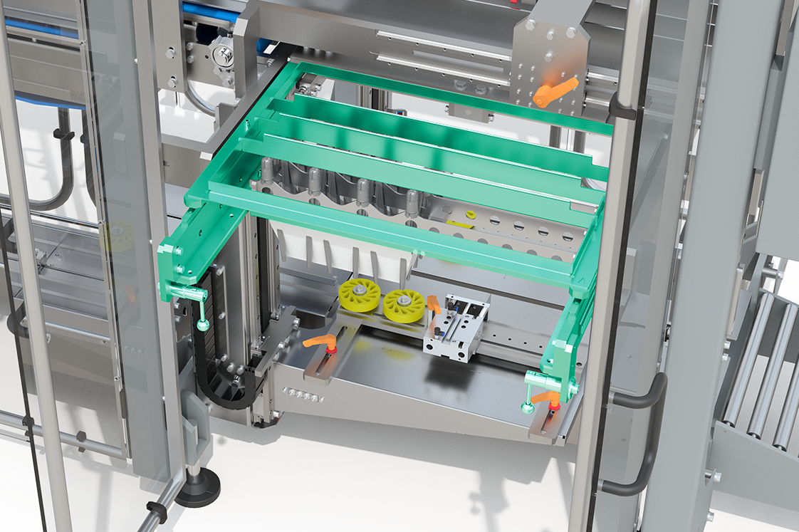 3D render of slide-out grid drawer