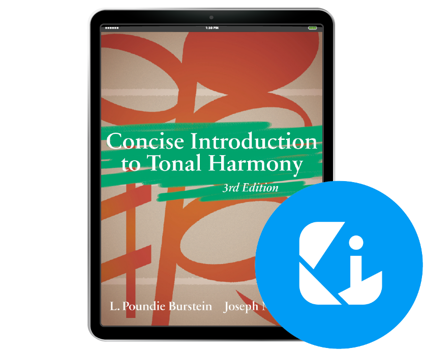 Concise Introduction to Tonal Harmony book cover and book cover in iPad