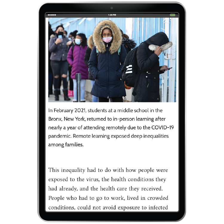 Updated coverage of race and Covid-19 chapter in iPad