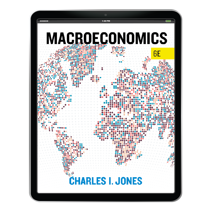 Macroeconomics Book Cover in iPad