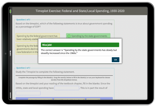 Timeplot Exercise in iPad