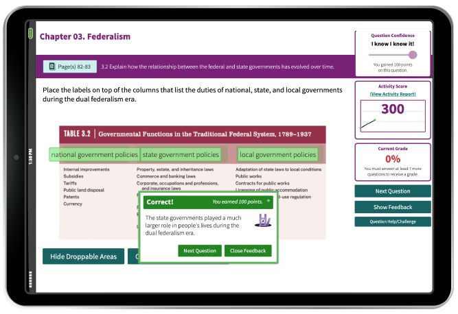 InQuizitive question in iPad