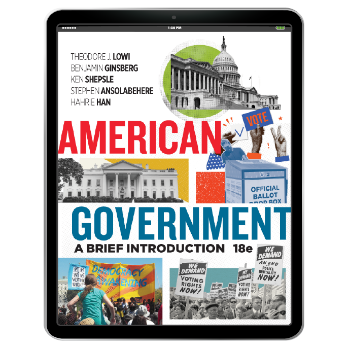 American Government: A Brief Introduction book cover in iPad