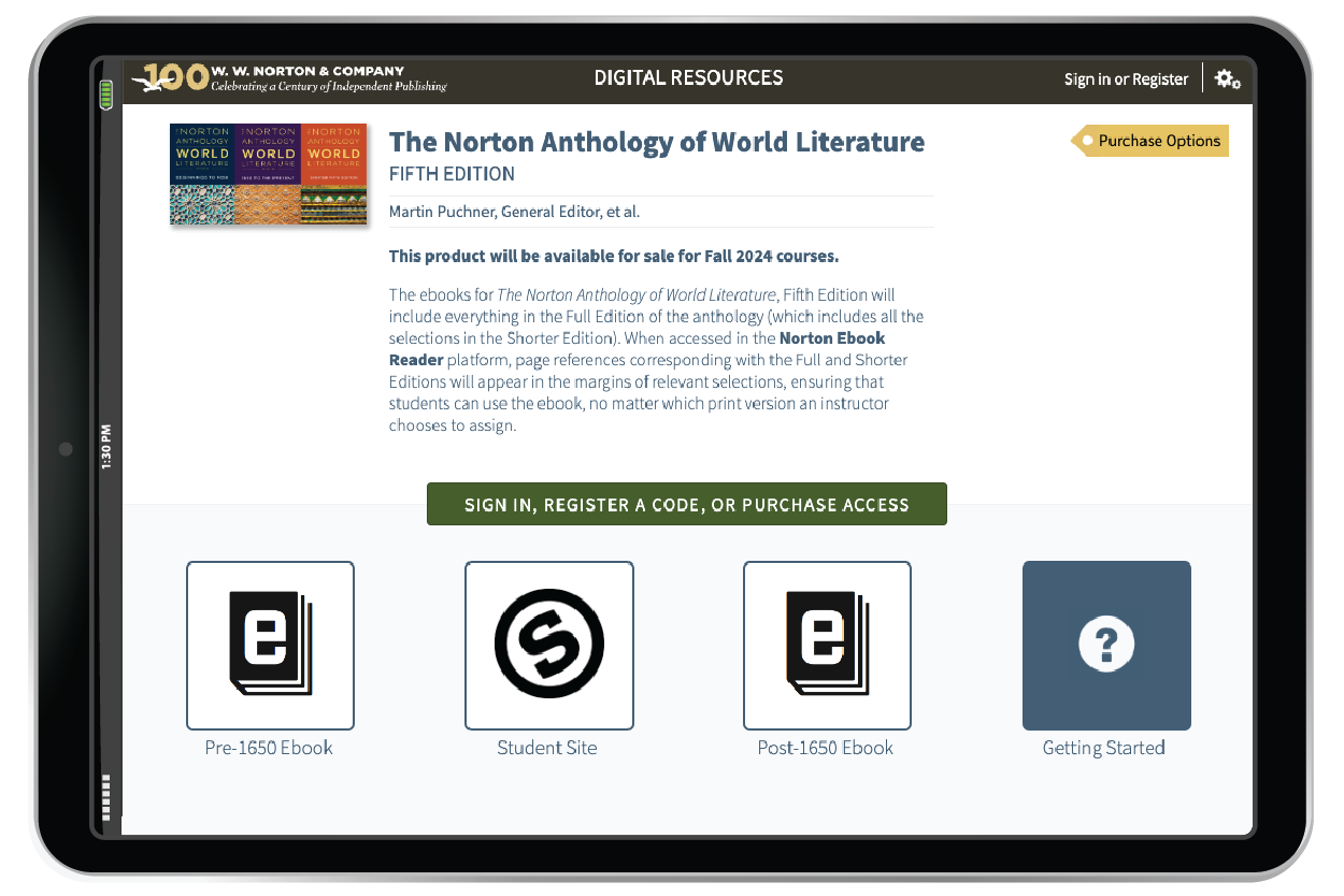 Digital landing page in iPad