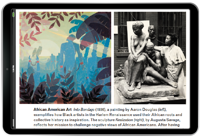 Augusta Savage chapter in iPad