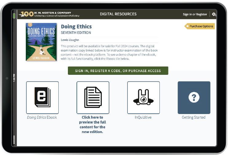 Ebook example in iPad