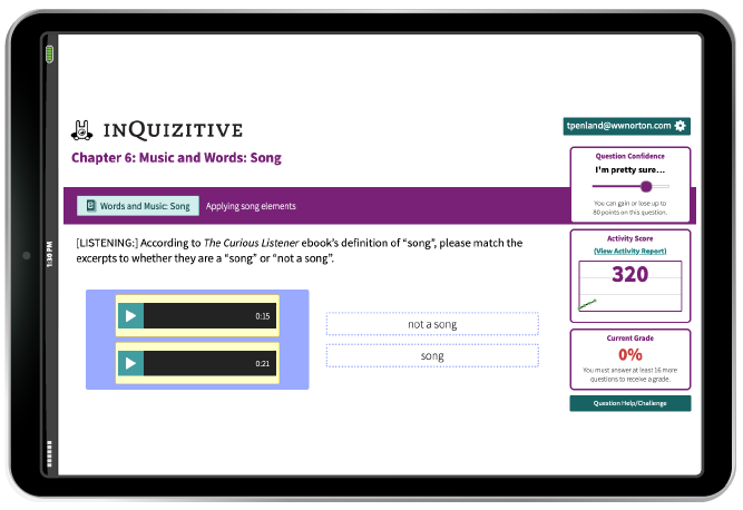 InQuizitive question in iPad