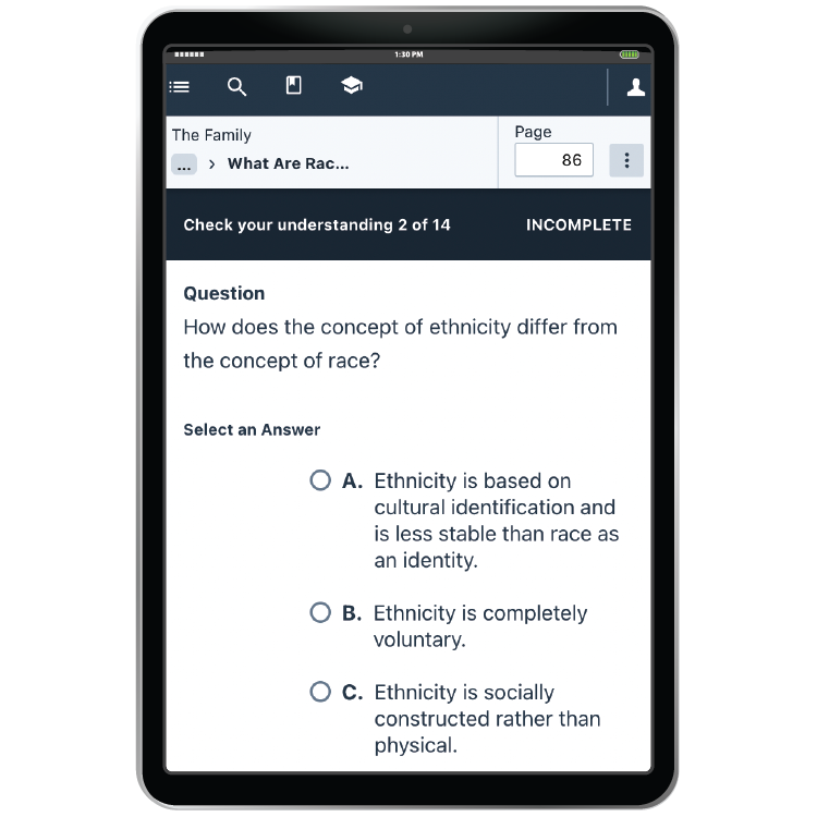 Current Research Updates example in iPad