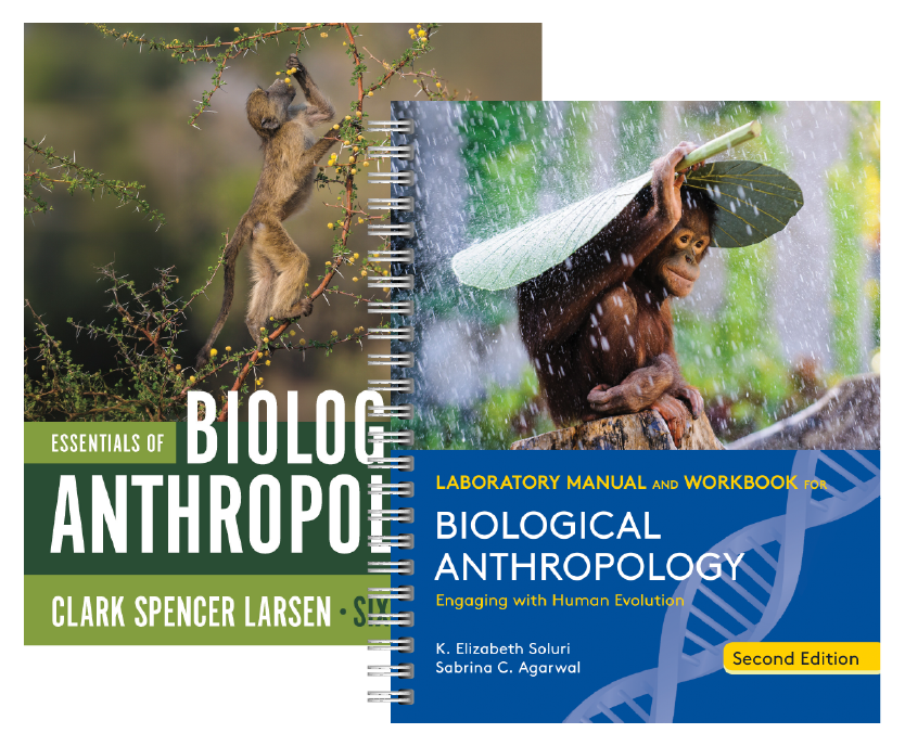 Essentials of Biological Anthropology book cover and Lab Manual book cover