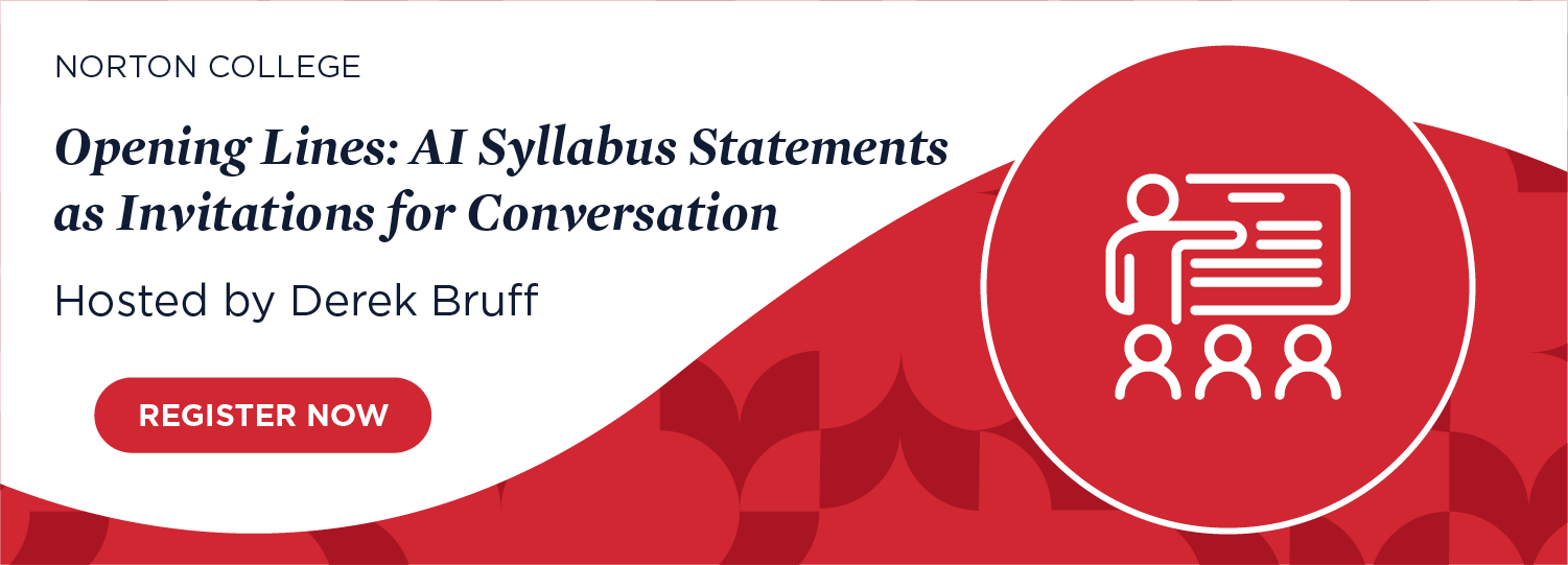 Register now for Opening Lines: AI Syllabus Statements as Invitations for Conversation