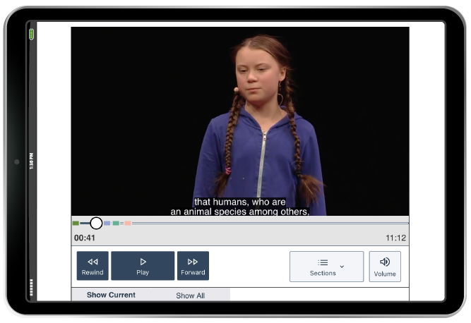 Ebook video section in iPad