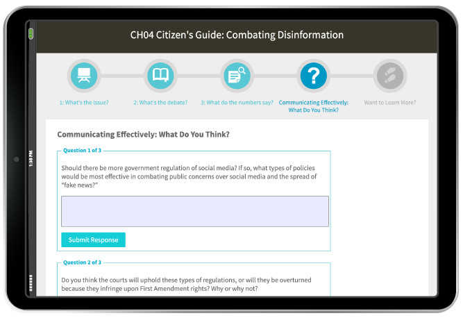 Citizen's Guide example in iPad