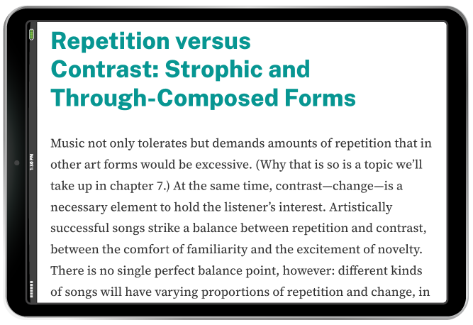 Repetition versus Contrast chapter in iPad