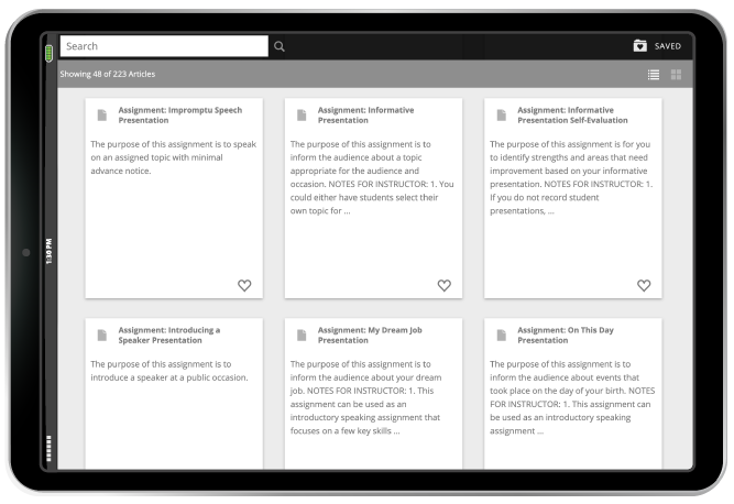 Norton Teaching Tools in iPad