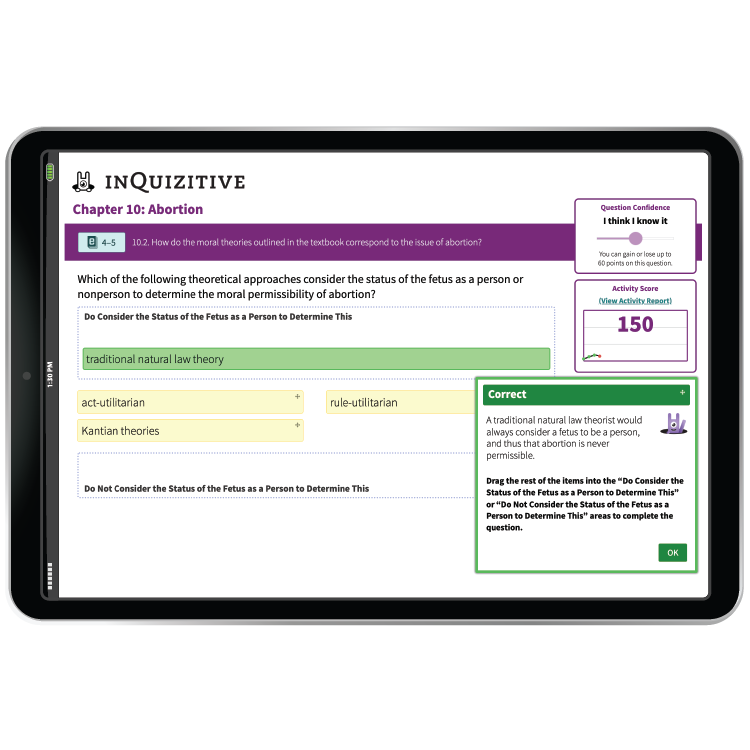 InQuizitive example in iPad