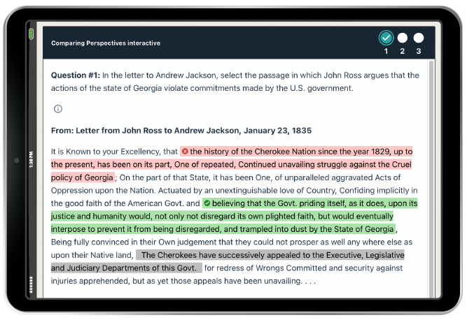 Comparing Perspectives Interactive in iPad