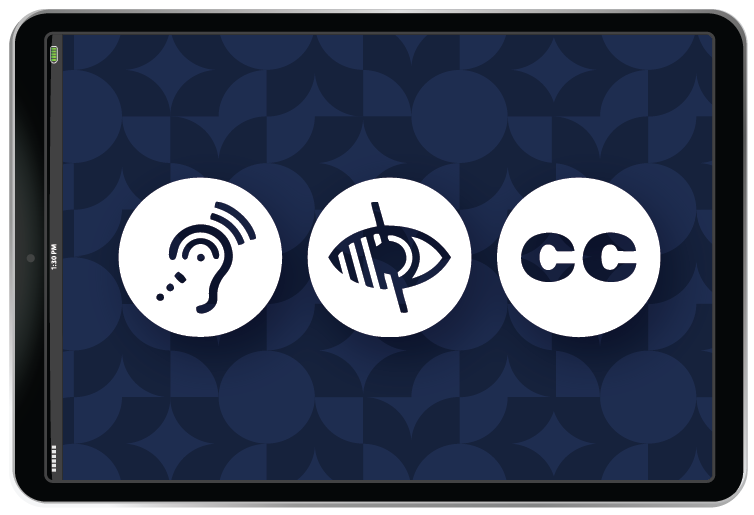 Accessibility icons in iPad