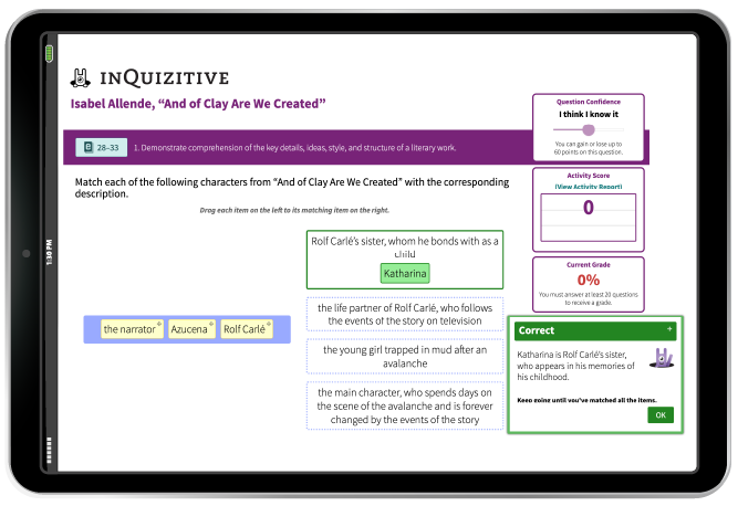 InQuizitive example in iPad