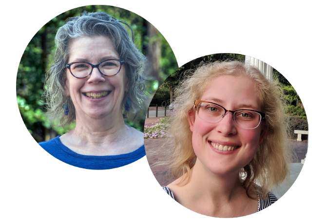 Carribeth Bliem and Anna C. Curtis author photos