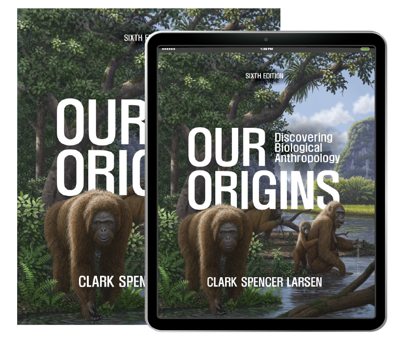 Our Origins book cover and cover in iPad