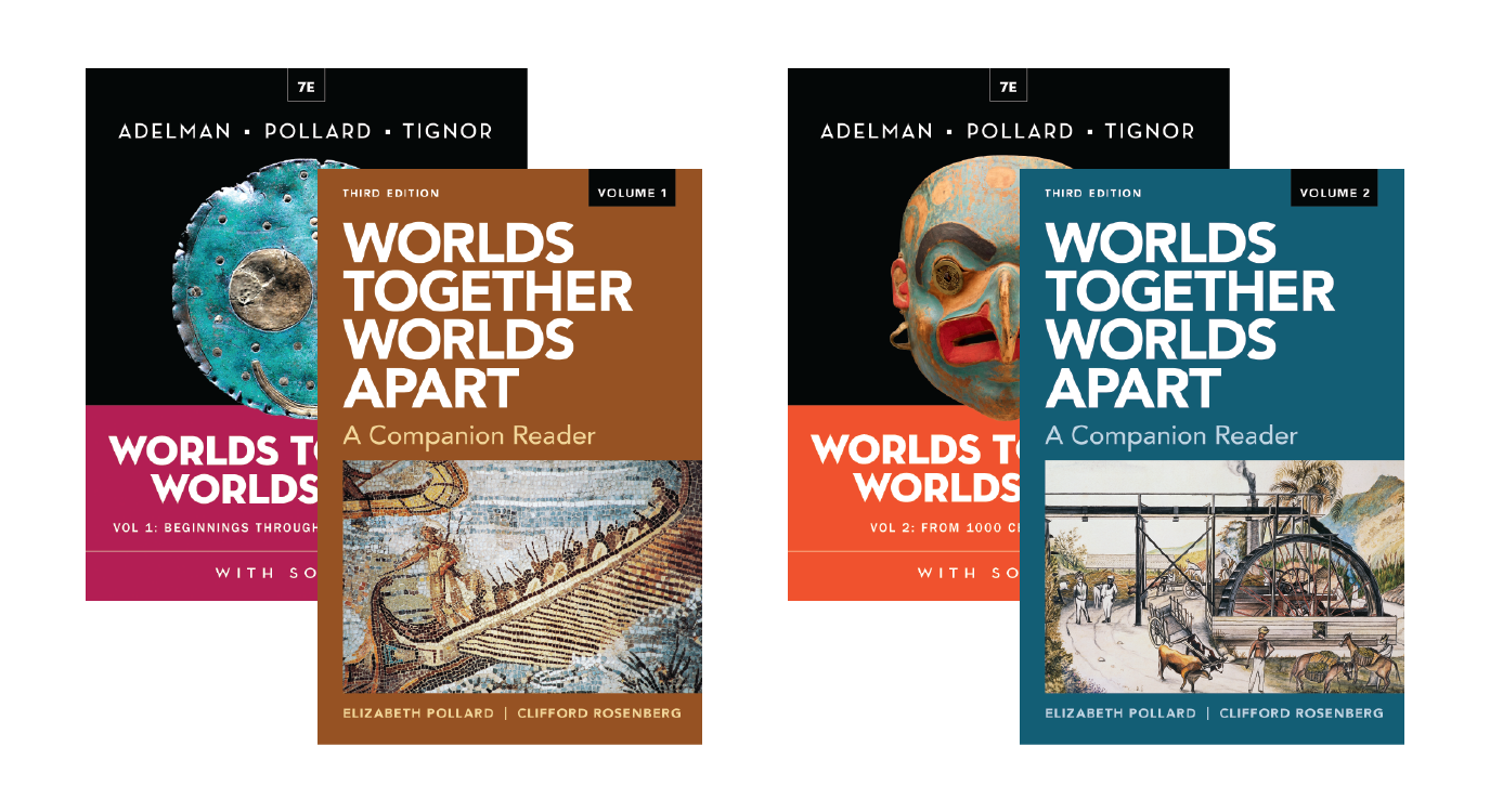 Worlds Together, Worlds Apart volumes 1 & 2 and Worlds Together, Worlds Apart Reader volumes 1 & 2