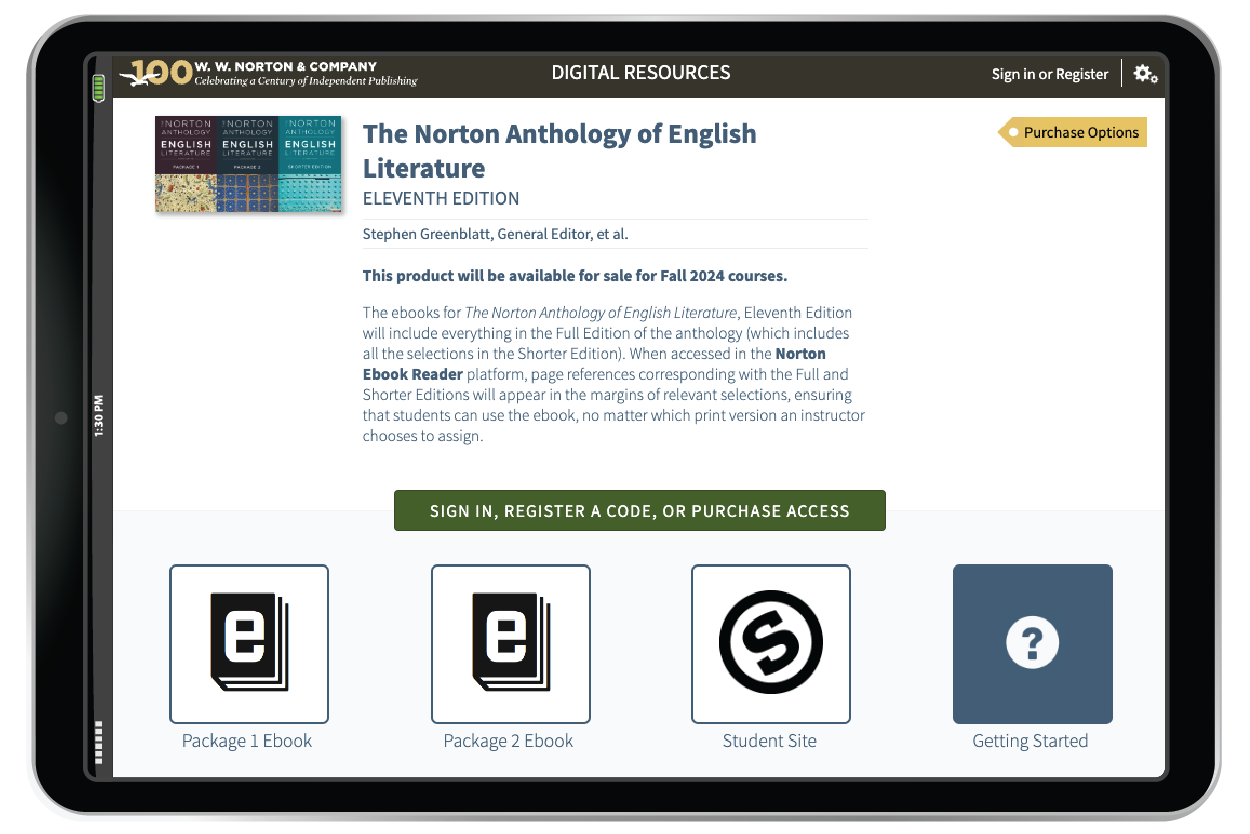Digital landing page in iPad
