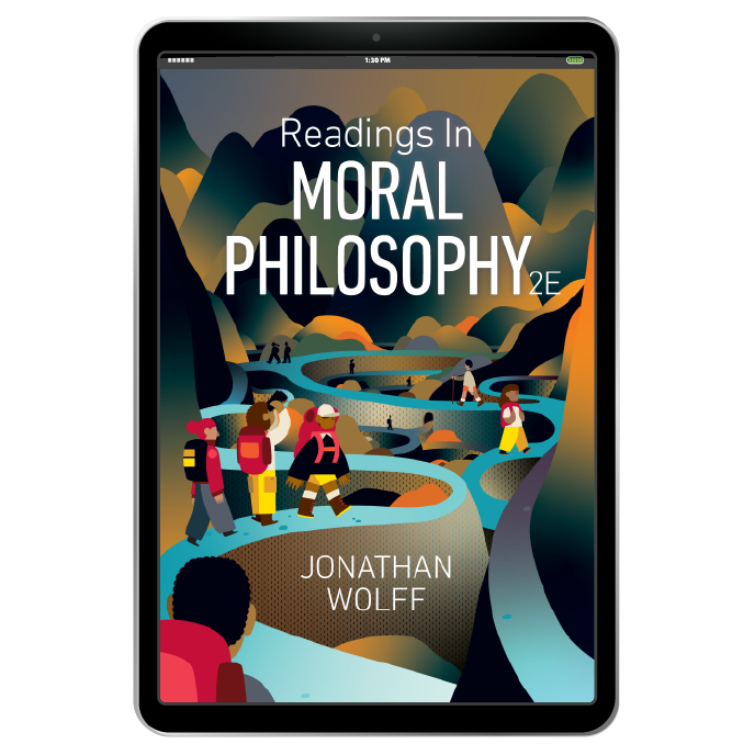 Readings in Moral Philosophy book cover in iPad